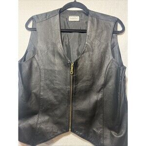 Newport  News Leather Vest XL Black